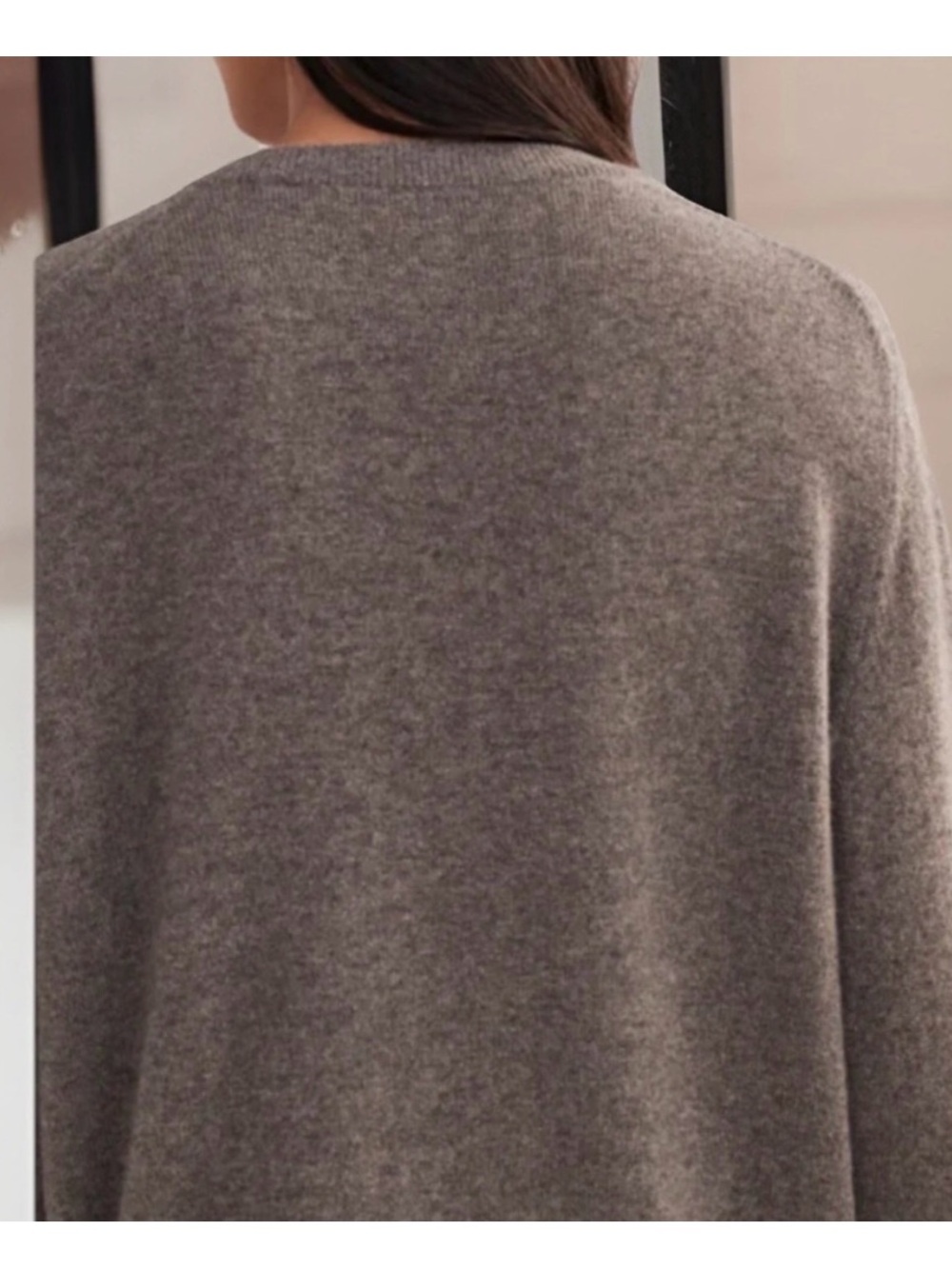 Jenni Kayne Flynn cashmere Vneck sweater in Shadow - Picture 6 of 9